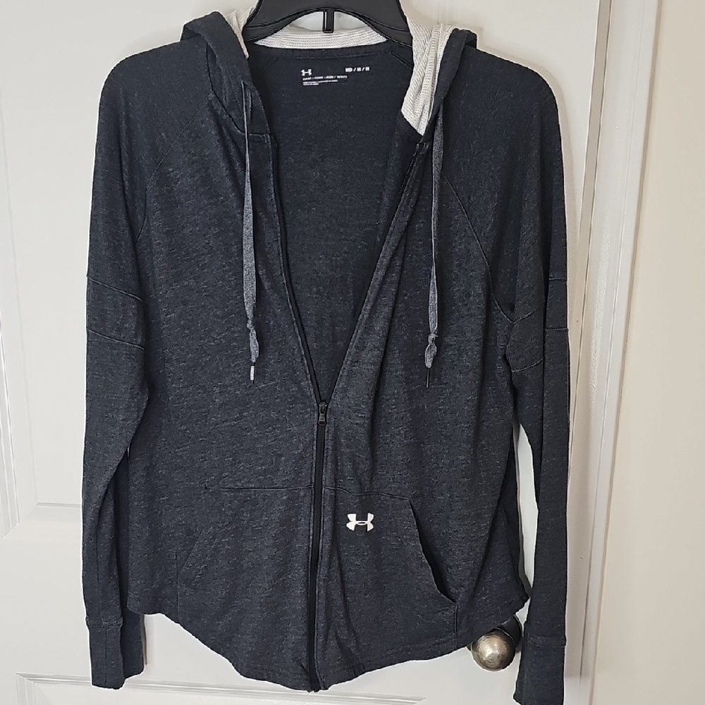 Under‎ Armour Women's Charcoal Zip-Up Hoodie Size M